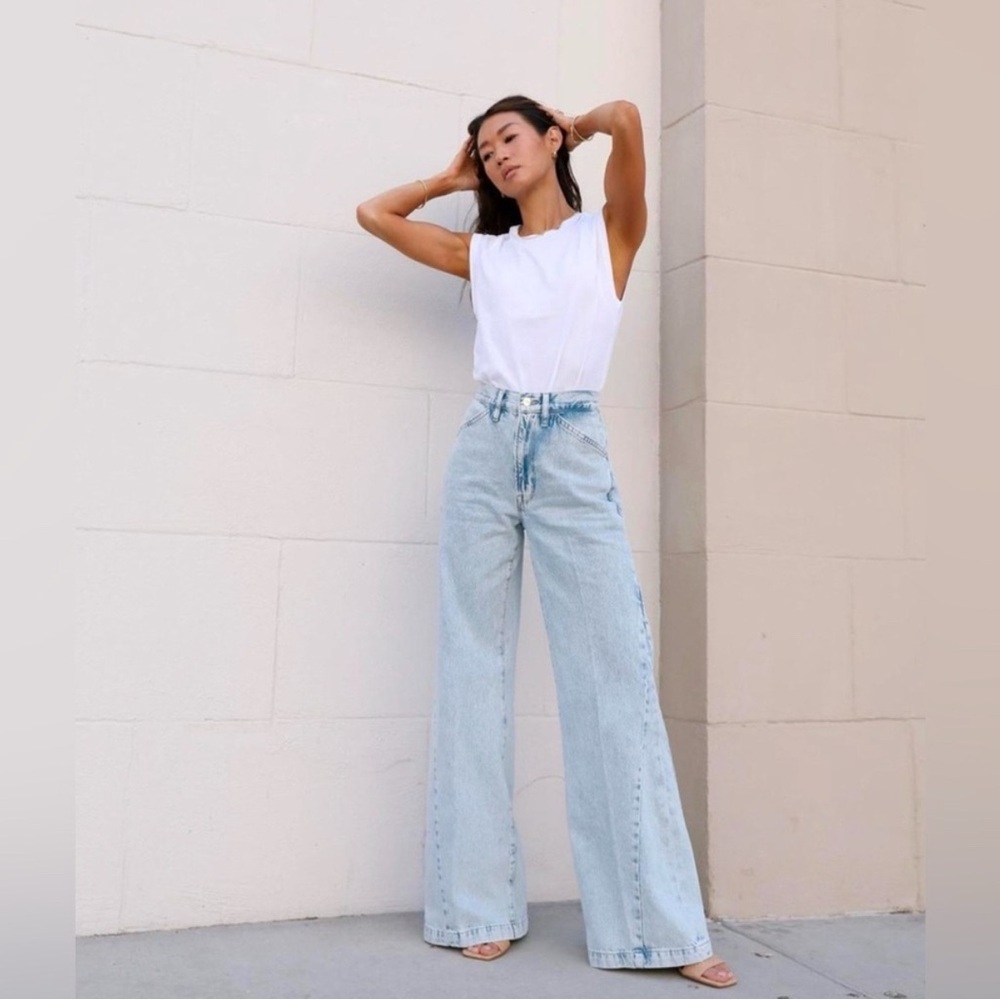 Frame Le Palazzo Denim Light Blue Women's Jeans